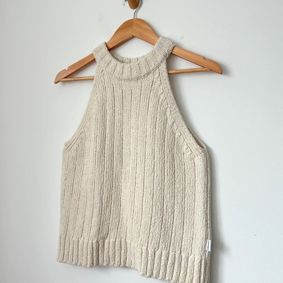 Tops - LE Bon Shoppe CLAIRE COTTON SWEATER TANK - NATUREL - Size SMALL